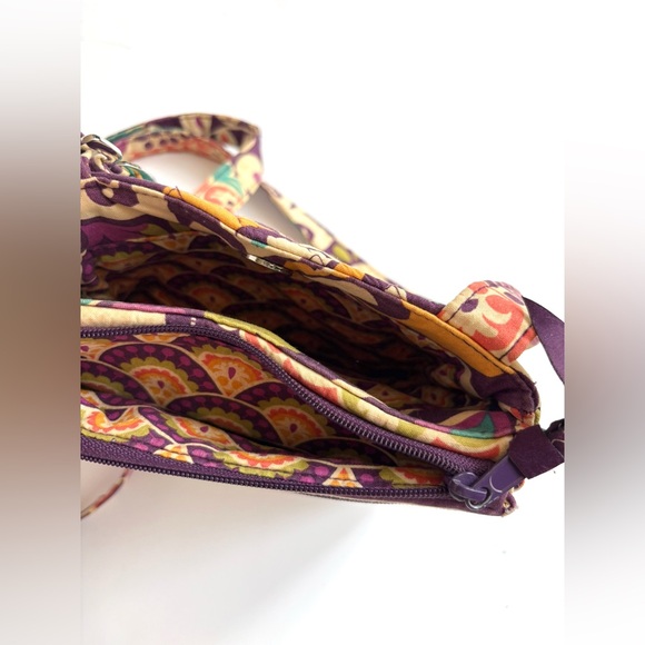 Vera Bradley Purple Plum Retired Pattern Bohemian Floral Quilted‎ Crossbody Bag - Picture 8 of 10